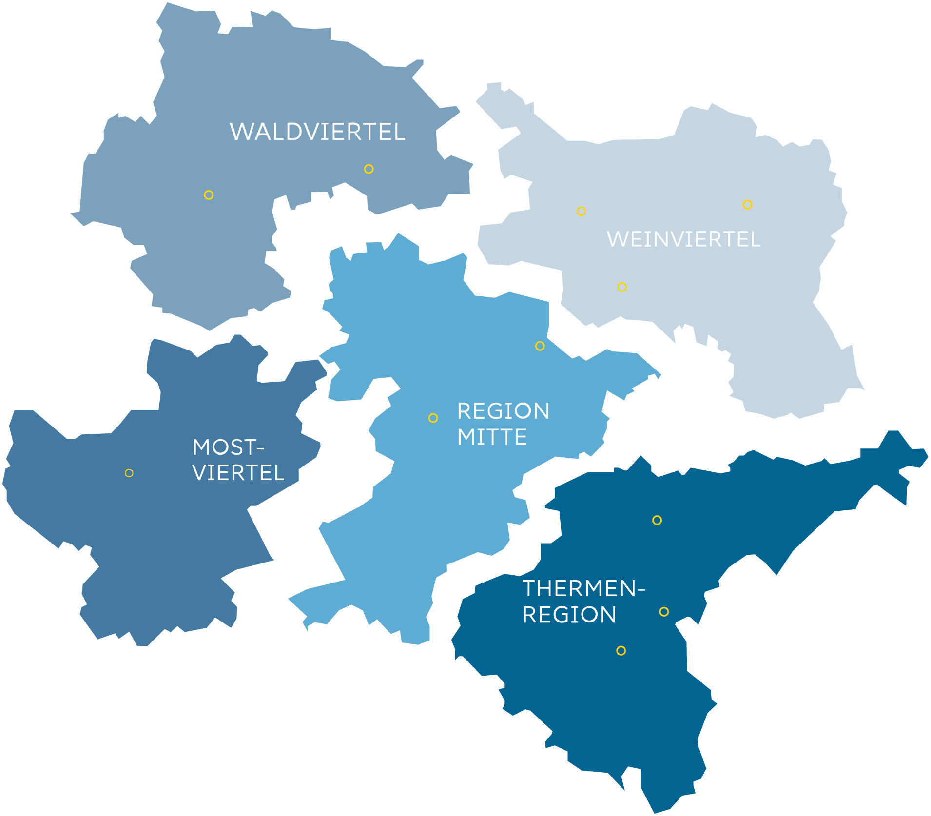 NÖ Karte mit GuKPS Standorten